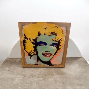 Original Pop Art Portrait Painting Framed – Mixed Media – Modern Wall Art